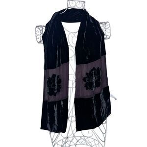 Beautiful NINE WEST Supersoft Scarf SILK BLEND BROWN, FLORAL Good Condition